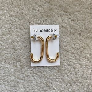 NWT Francesca’s Collection Gold Statement Earring’s